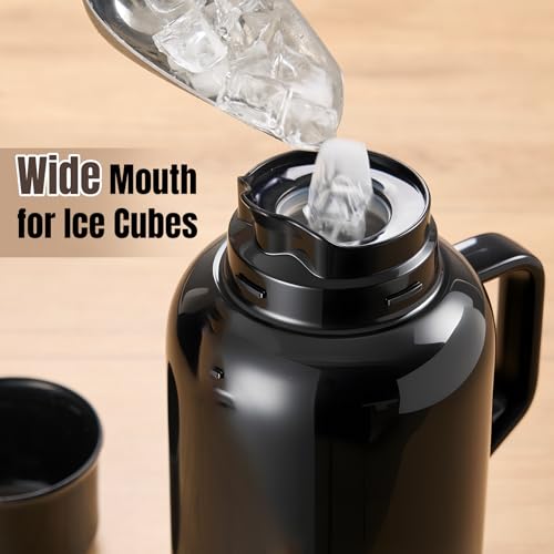 Image of PARACITY 54oz /1600ml Thermal Carafes for keeping hot, Insulated Stainless Steel Coffee Carafe Double Walled Vacuum Thermal Pot for Coffee & Tea, Coffee Carafes for Keeping Hot Home & Office