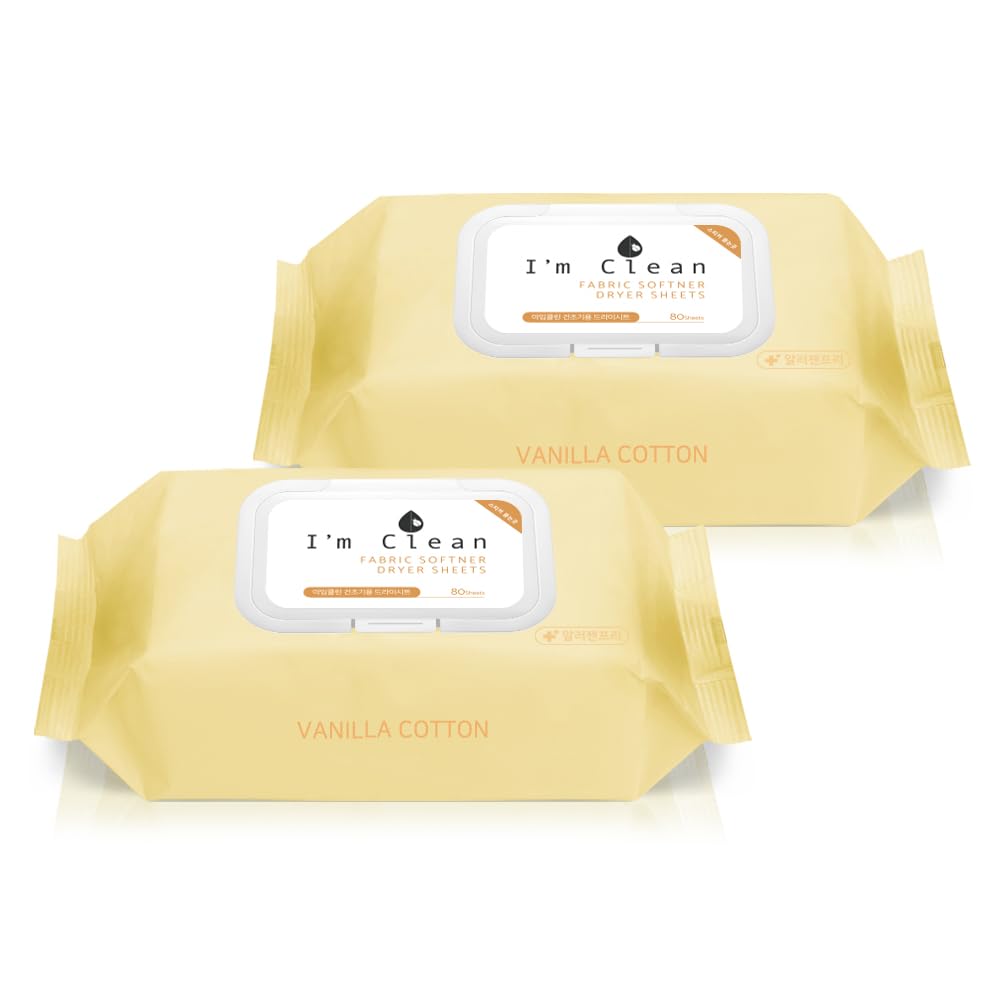 Amazon.com: I’m Clean Wet Fabric Laundry Dryer sheets, 80 sheets per ...