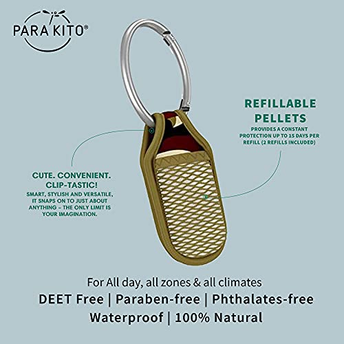 Para'kito Mosquito Insect & Bug Repellent Clip W/Natural Essential Oils - Waterproof, Outdoor Pest Repeller (Camouflage) #TOP1