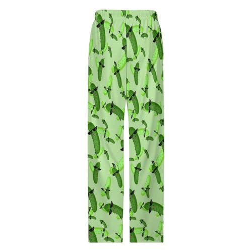 Jeireumteor Women's Cucumbers Pickles Casual Lounges Pajama Pants Adjustable Cute Drawstring Sleepwear with Pockets4