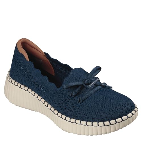 Image of Skechers Modern Comfort-Casual Wilshire BLVD-Knit Sail Women's Slip On, 6 B(M) US, Navy