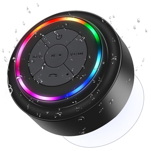 Haut-Parleur de Douche Enceinte Bluetooth Étanche Portable avec FM Radio pour Camping Voiture Voyage Paires à Tous Les appareils Bluetooth Samsung PC iPhone