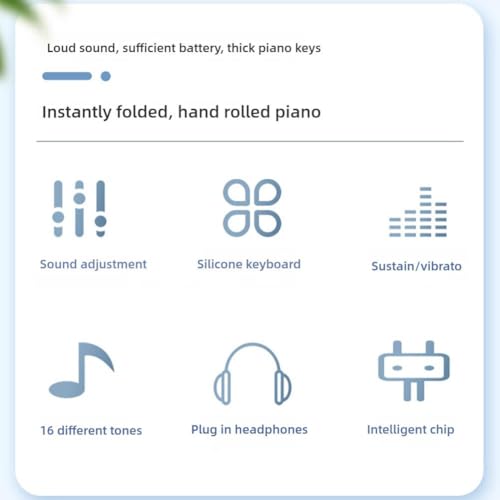 Clavier de piano enroulable à 49 touches, portable et rechargeable, clavier de piano électronique pliable, clavier en silicone souple, cadeau idéal pour les débutants - Les Beatles, Paul McCartney, John Lennon, RIngo Starr, George Harrison Clavier de piano enroulable à 49 touches, portable et rechargeable, clavier de piano électronique pliable, clavier en silicone souple, cadeau idéal pour les débutants – Image 8