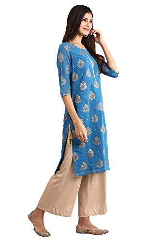 Image of Aurelia Women's Rayon Regular Fit Printed Regular Kurta