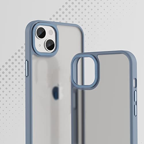 Image of Vaku Luxos Trans Armor for iPhone 14 Plus Cover Case, 6 Feet Drop, Metal Ring Camera Protection, Shockproof, Scratch Resistant, Slim, Compatible with iPhone 14 Plus Back Cover - Sierra Blue