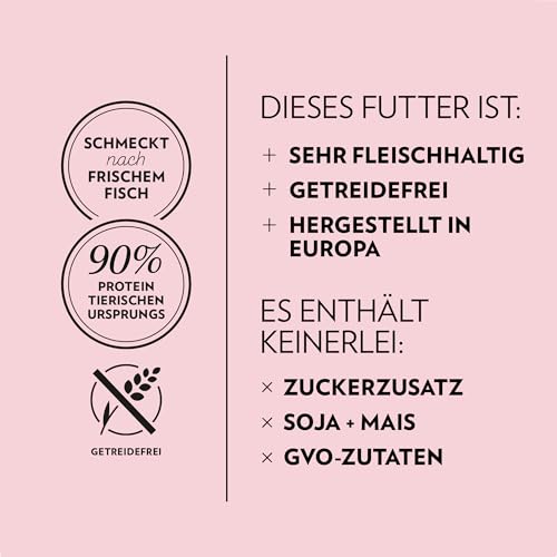 PrimaCat - Getreidefreies Trockenfutter für ausgewachsene Katzen, Geschmacksrichtung Lachs, 400 g