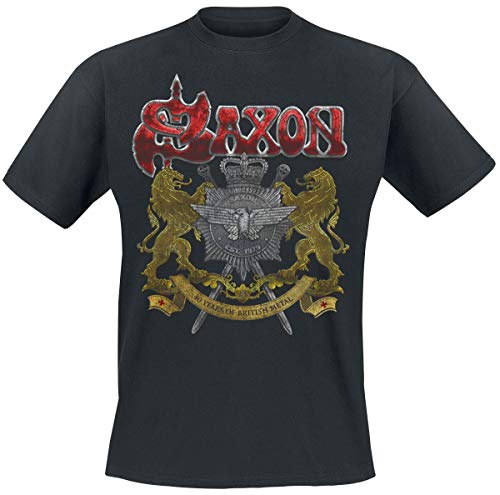 Saxon 40 Years T-Shirt Manches Courtes Noir XL