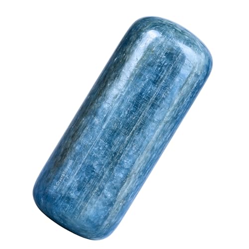Image of Certified Kyanite Crystal Healing Tumbled Stone, Natural Polished Crystals for DIY Crafts, Manifestation, Meditation, Pooja Feng Shui and Reiki Healing (30 Grams)