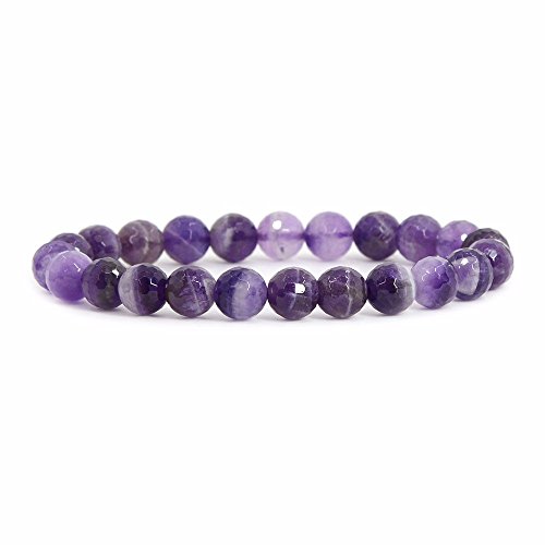 Image of Justinstones Gem Semi Precious Gemstone 8mm Round Beads Stretch Bracelet 7 Inch Unisex