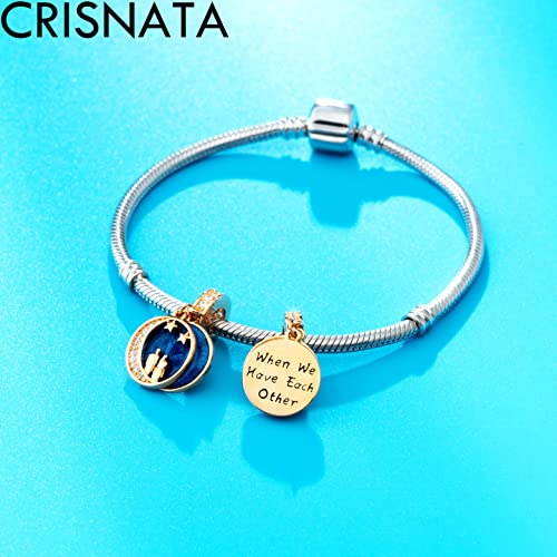 Rose Gold Lover Couple on Crescent Moon Star Dangle Charms, Fit Pandora Wedding Anniversary Bracelet, 925 Sterling Silver CZ Necklace Beads, Gift for Valentines Day/Wife/Husband3