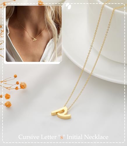 Initial S Pendentif Lettre Idée Cadeau Anniversaire Fille - 7