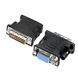 Resolución HD: el adaptador DVI a VGA soporta resoluciones de hasta 1080P a 60 Hz. Por lo tanto, puedes disfrutar de vídeo o imágenes de alta definición en un monitor de ordenador, HDTV o proyector de pantalla grande