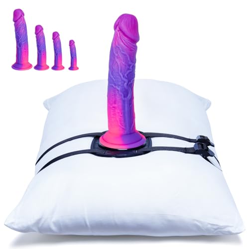 Saugnapf Dildo Mount Set mit Ständer einschließlich 15cm,18cm,21cm, 25cm großer umschnall silikon monster fantasy dildo (klein, groß, riesig), verstellbarer zur Befestigung an Kissen oder Sofamöbeln