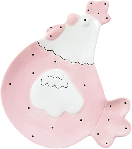 BESPORTBLE Plato de gallina Plato de frutas Bandeja de cerámica para pan de postre bandejas de cena Platos de postre de cerámica Bandeja de pastel