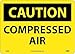 National Marker C438AB Caution Compressed Air Sign