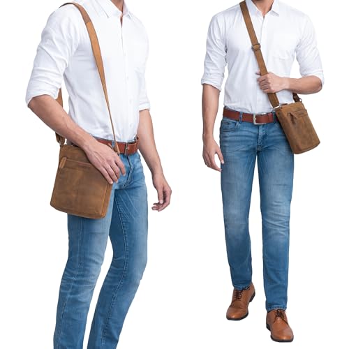 STILORD 'Aspen' Borsello Uomo Tracolla Pelle