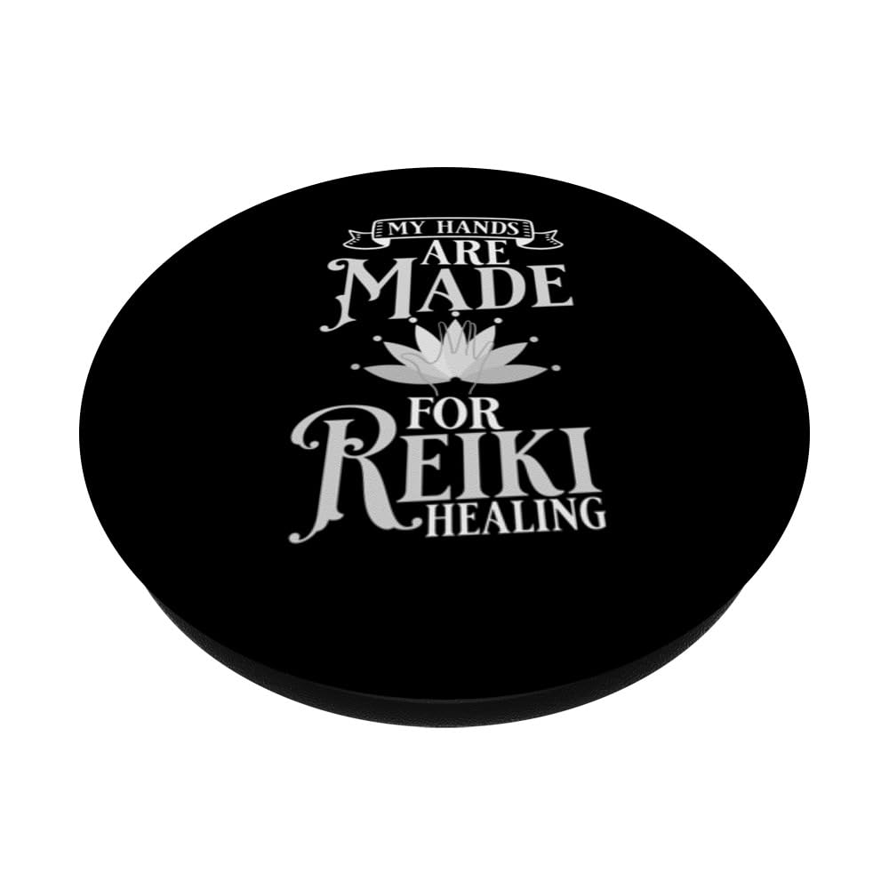Reiki Healing Music Japan Meditation Master Chakra Symbols PopSockets Swappable PopGrip, Black - Image 2