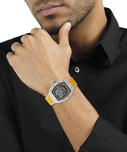 Image of Havoc Craft Men's Luxury Sports Watch 30M Waterproof Tonneau Chronograph | Analog Quartz Wristwatch with Time & Day Function | Premium Square Dial, Shock-Resistant & Anti-Magnetic Silicone Strap