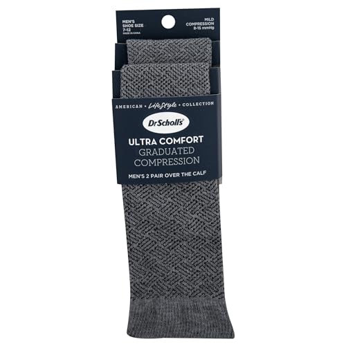 Dr. Scholl's Men's Graduated Compression Over the Calf Socks - 2 & 3 Pair Packs - Energizing Comfort and Fatigue Relief2