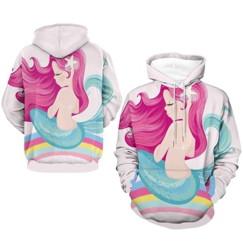 Hoody sweatshirt pull sirène au design graphique original et coupe unisexe confortable - 7