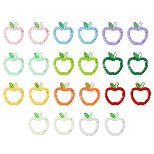 GTILE 22 PCS Colorful Cute Carabiner Keychain Clips