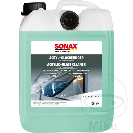 SONAX PROFILINE Detergente per vetri, acrilico e plexiglas (5L) pulizia delicata senza aloni e striature. Trasparenza duratura e delicata sui materiali | Art. N. 06375050