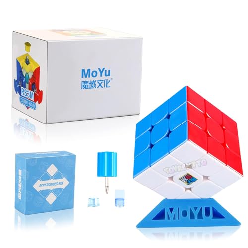 Image of MoYu RS3M 2020 Magnetic Speed Cube 3x3 Stickerless | Smooth & Fast Turning | Professional Puzzle Cube for Kids & Adults