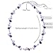 Short Beaded Turquoise Necklace For Women - Fashion Jewelry with Pearl and Crystal Bead, Birthday Gifts For Women (27-Purple)