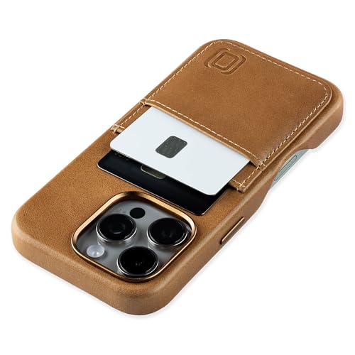 Coque iPhone 16 Pro cuir véritable Dockem pour ne plus oublier vos cartes