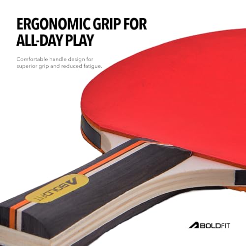 Boldfit Table Tennis Racquet Set Professional Table Tennis Set 2 Racquets & 3 Balls TT Bat and Table Tennis Balls for Home Ping Pong Ball & Racket with Grip Table Tennis Playset 2pcs Racket & 3 Balls 6 41rHy3UwygL