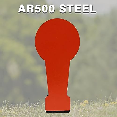 Atflbox 2Pcs 3/8\" AR500 12.8\'\' Classic Popper Steel Shooting Target, 6\'\' Plate Auto Reset Target for Shooting Range, Suitable for Pistol, Rifle, Handgun, Shotgun, Rimfire - Thumbnail 2