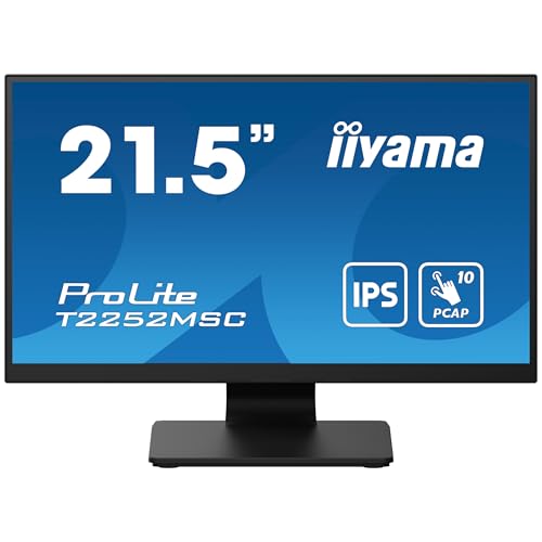 Image of iiyama Prolite T2252MSC-B2AG 21.5 inch 21.5 inch Full HD 10 Point Multitouch Capacitive HDMI DP USB3.2 7H LED Display - Black