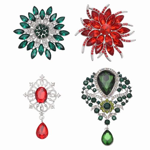 Broches fleurs en strass PATIKIL : Épingles de revers vintage pour femmes et loisirs créatifs