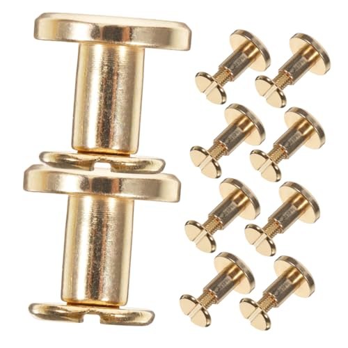 Angoily 10pièces Kit De Réparation De Rivets Cuir Rivets Pur Goupilles De Porte De Boîte Aux Lettres Outils De Pose De Pour Cuir