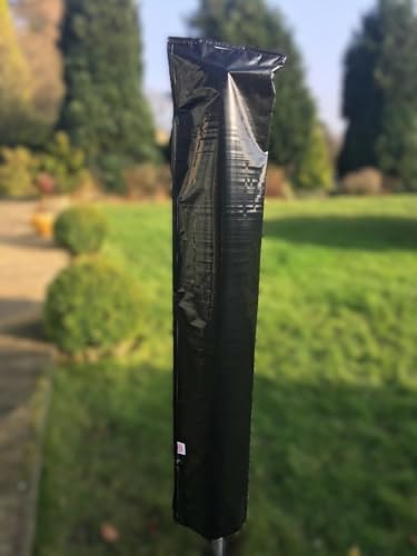 TUFROX 1.8m Durable Large Rotary Washing Line Cover Protective Outdoor Cloth Dryer Cover for Rotary Airer Line Waterproof Weave Strong PE with Draw-cord I Black Colour