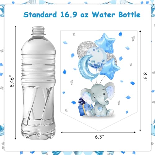 Bannière éléphant bleu d'anniversaire garçon pour décoration 1-3 ans