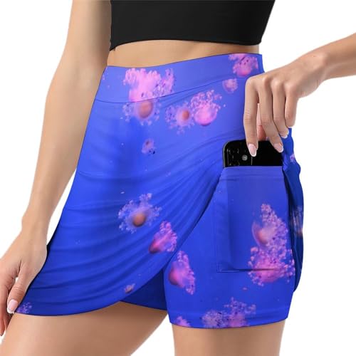 Jupe short de golf rose athlétique avec poche anti transpiration