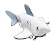 ZYLL Netter Shark Crossbody Beutel, Schulter Messenger Bag 3D Animalpersonality Dinosaurier Kleine Shark Umhängetasche Weibliche Tasche,Weiß