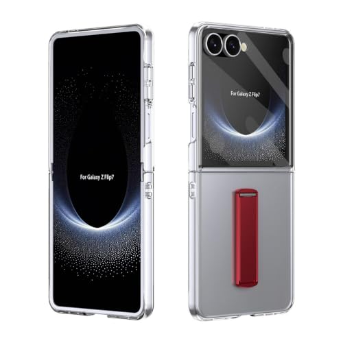 Coque Samsung Galaxy Z Flip 5 rouge transparente idéale pour visionner vos vidéos en mains libres