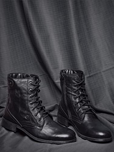 Image of ALBERTO TORRESI Men's Leather Lace-Up Ankle Boots with Zip Closure - Stylish and Durable Footwear for Modern Men
