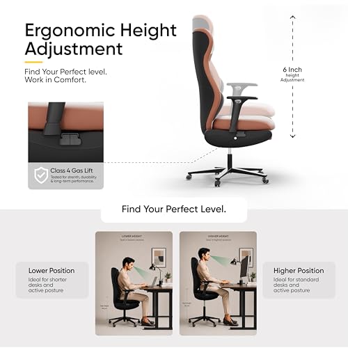 Image of Frido ErgoLuxe Executive Chair | Premium Ergonomic Office Chair with Integrated Lumbar Support | 3D Adjustable Armrests, Retractable Footrest & 145 Reclining | High Back Computer Chair | Tan