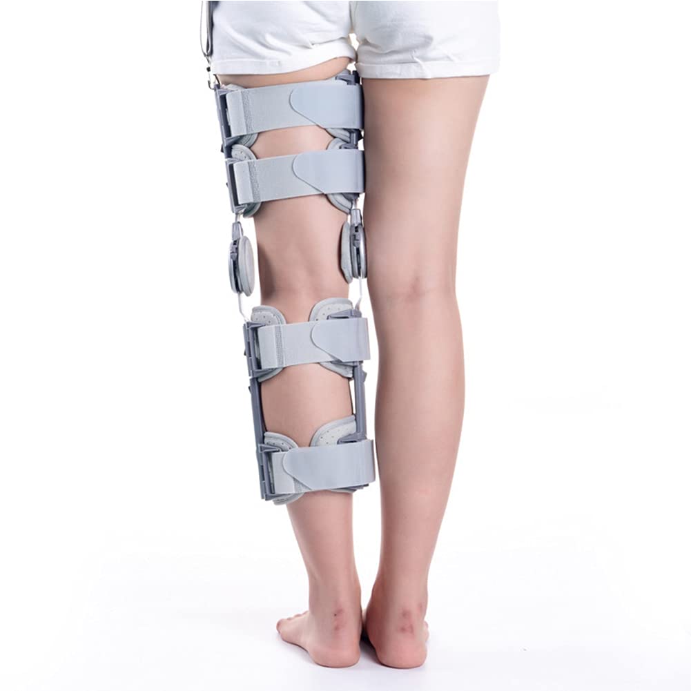 Ginocchiera Universale Rom Regolabile con Cerniera E Tracolla, Supporto Ortopedico Post-Operatorio per Ginocchio, Protezione Immobilizzatrice per Gamba Sinistra E Gamba Destra - Gi