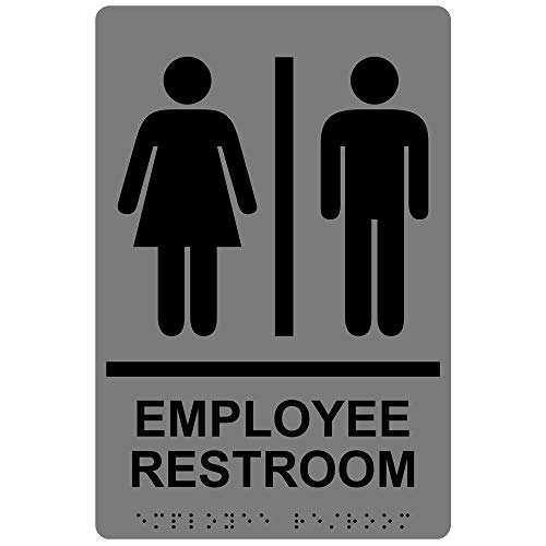 Panneau de toilettes pour employé en acrylique durable avec adhésif