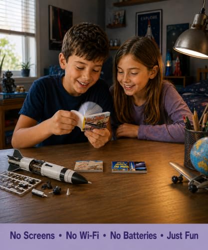 Image of Planes Trains Rockets Flipbook 3-Pack for Kids 6-12, Animation Flip Books | Flight, Trains & Apollo Moon Mission on Flip Book Paper, Educational STEM Flipbook Set for Boys & Girls, Animated Science