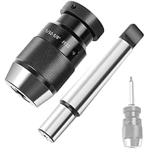Heavy Duty Drill Press Chuck, 1/32"- 5/8" Keyless Drill Chuck JT33 Mount with Highly Precise MT2 Drill Chuck Arbor