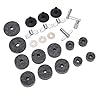 23 - Piece Cymbal Replacement Set, Drum Cymbal Felts and Sleeves with Wing Nuts Washers Wrenches, Non - Slip Felt Pads 2.5cm 4cm 5cm for Drum Set Cymbal Stands and Boom (Gray) #2