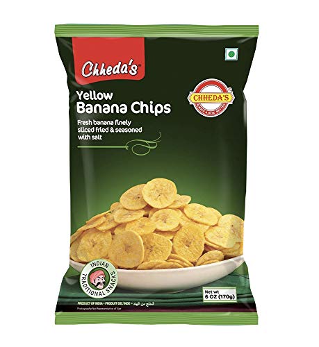 Image of Chheda's Yellow Banana Chips - Yellow Banana Wafers - Ready to eat Snack -170g