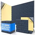 20 Pack Acoustic Panels with Self Adhesive, 12" X 12" X 0.4" High Density Sound Proof Foam Panels for Walls, Soundproof Wall Panel, Brick Sound Absorbing Panel for Home Studio Office Decor Navy Blue