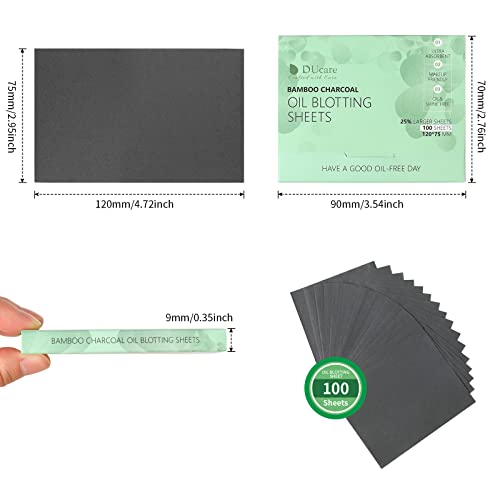 Oil Blotting Sheets For Face, Ducare 100 Counts Green Tea Blotting Paper For Oily Skin, Oil Absorbing Sheets For Face #TOP3