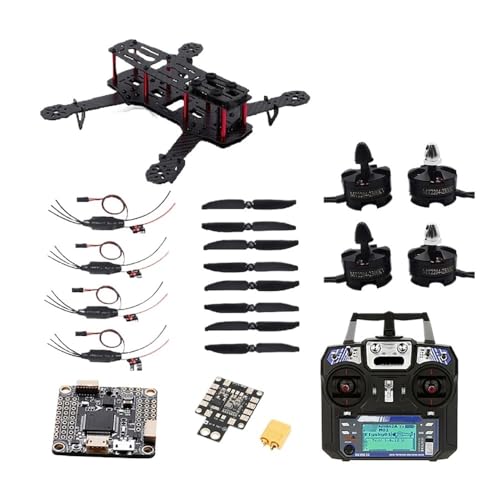 QAV250 250mm �J�[�{���t�@�C�o�[ �N���b�h�R�v�^�[ & MT2204 2300KV ���[�^�[ & 12A ESC & FV3S �t���C�g�R���g���[���[ & FS-i6 IA6B �L�b�g(With Flysky I6)